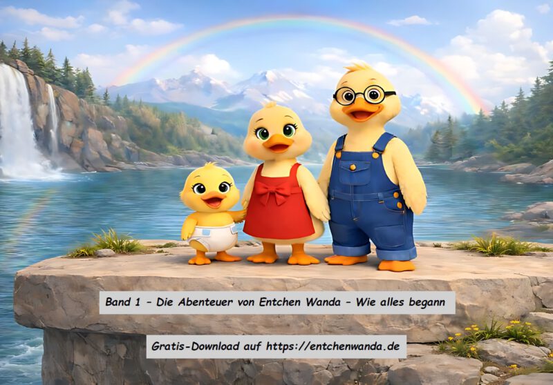 Band 1 - Die Abenteuer von Entchen Wanda - Wie alles begann (V2.0 - A4 Querformat PDF-Download)
